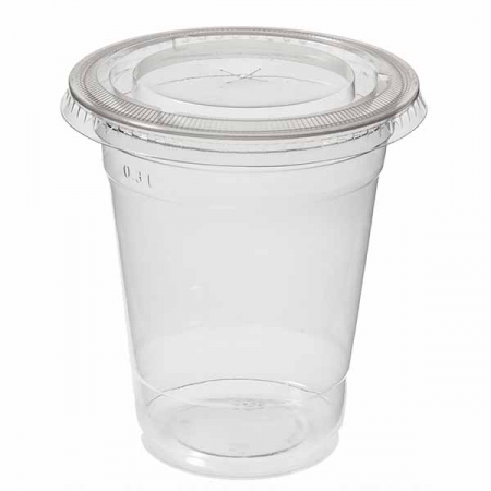Pet Bardak Düz Kapaklı 300 ML